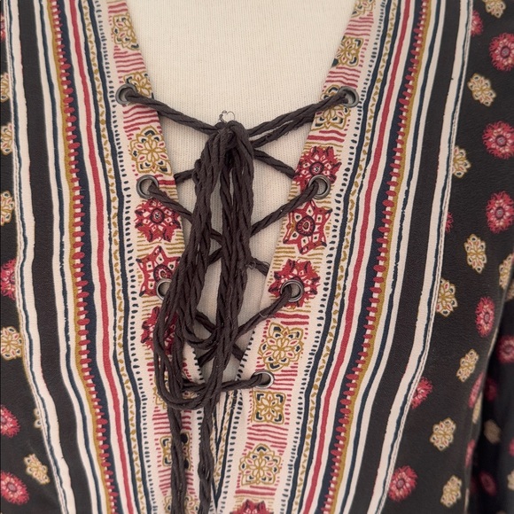 Free People Rain or Shine Pebble Print Tunic Mini Dress – Size Small - Picture 7 of 8